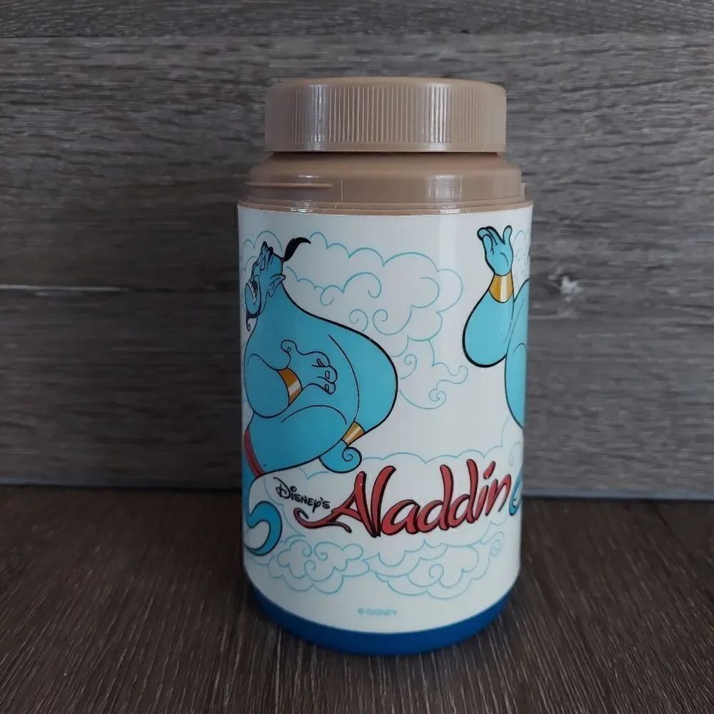 Aladdin Disney Movie Vintage 1992 Thermos for Lunch Box Genie